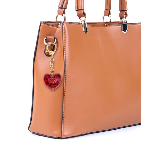 Blue Moon Studio™ Red Shaker Heart Bag Charm
